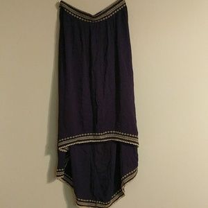 Francesca's Collection: Navy Blue Hi-Low Skirt